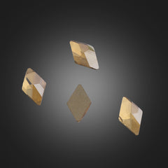 Rhombus Shape Golden Shadow Glass Flat Back Fancy Rhinestones WholesaleRhinestone