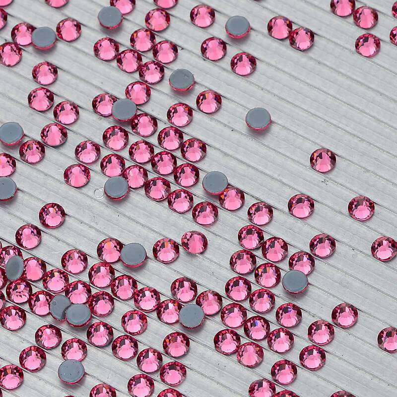 Rosa vetro hotfix strass Immagine secondaria del prodotto