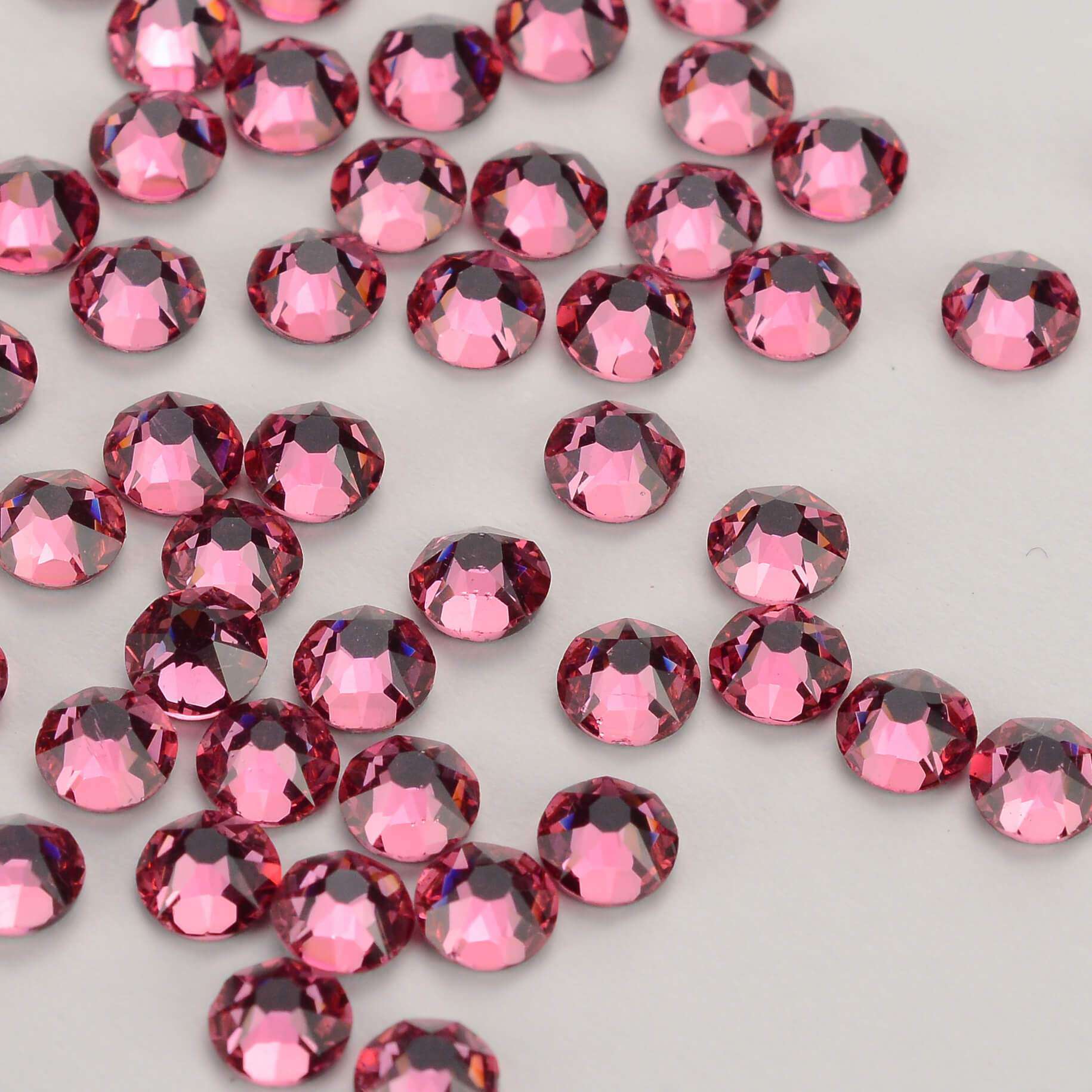 Rose Glass Hotfix Shinestones 16 sfaccettature tagliate Immagine secondaria del prodotto