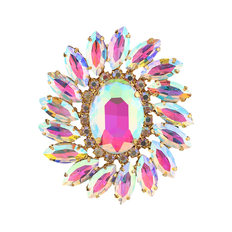 Sew-on Crystal AB Glass Rhinestone Applique RA596 WholesaleRhinestone メイン画像