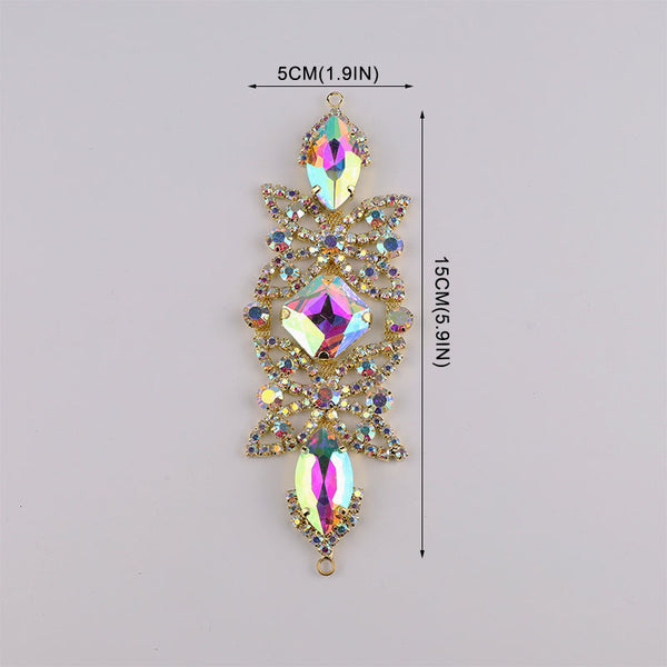 Sew-on Crystal AB  Glass Rhinestone Applique RA400 WholesaleRhinestone