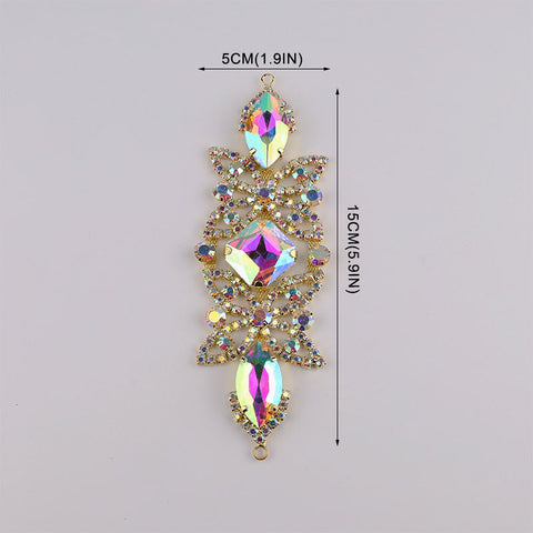 Sew-on Crystal AB  Glass Rhinestone Applique RA400 WholesaleRhinestone