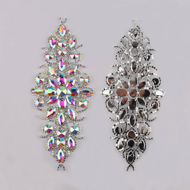 Sew-on Crystal AB  Glass Rhinestone Applique RA427 WholesaleRhinestone