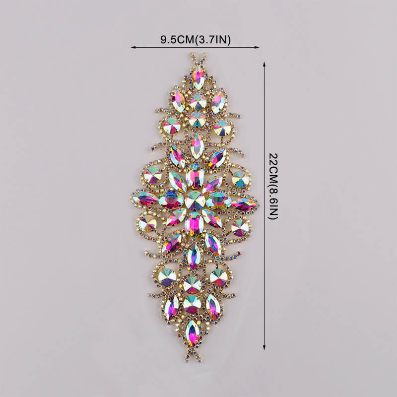 Sew-on Crystal AB  Glass Rhinestone Applique RA427 WholesaleRhinestone