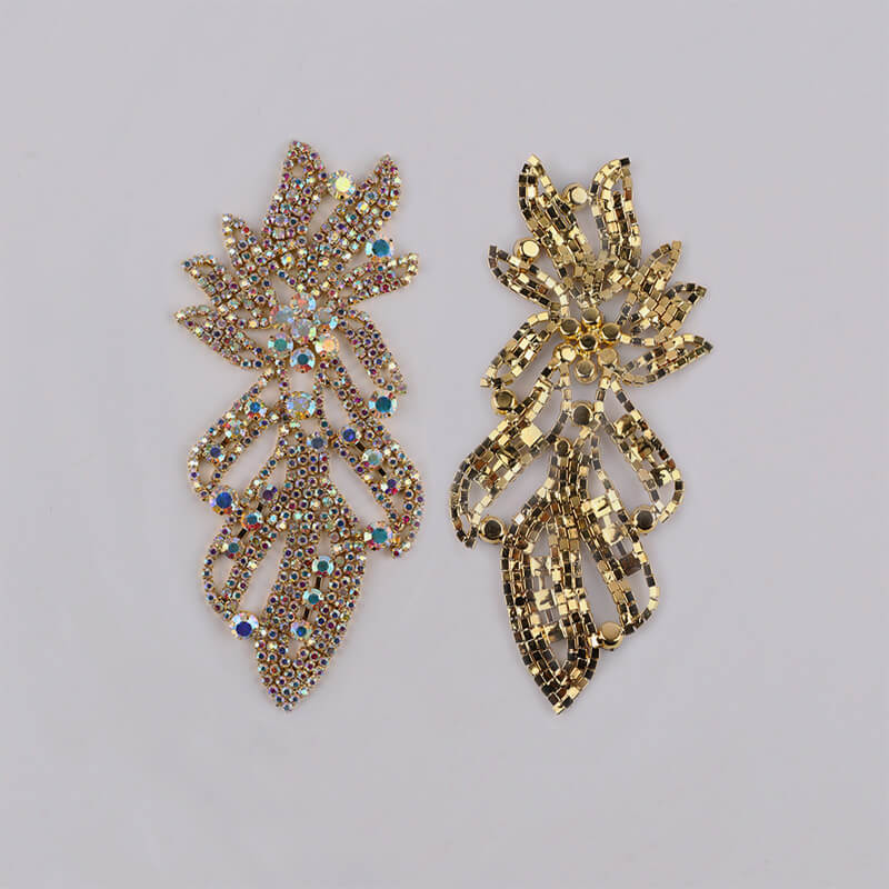 Sew-on Crystal AB  Glass Rhinestone Applique RA468 WholesaleRhinestone