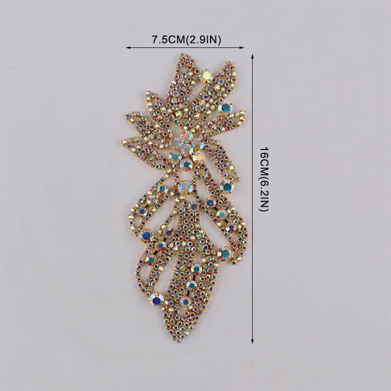 Sew-on Crystal AB  Glass Rhinestone Applique RA468 WholesaleRhinestone