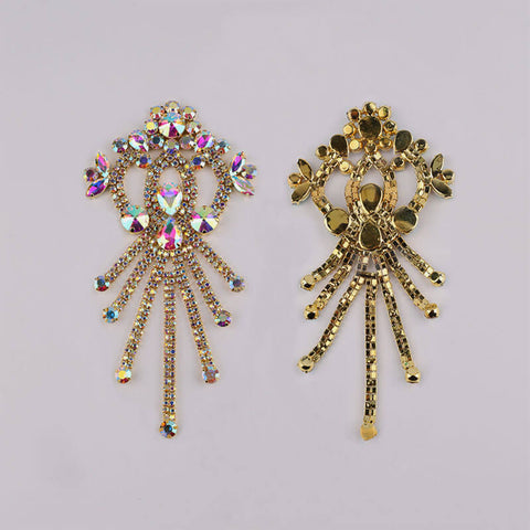 Sew-on Crystal AB  Glass Rhinestone Applique RA584 WholesaleRhinestone