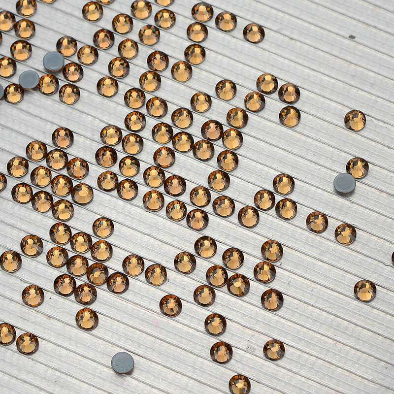 Gerookte topaz glazen hotfix steentjes Secundaire afbeelding