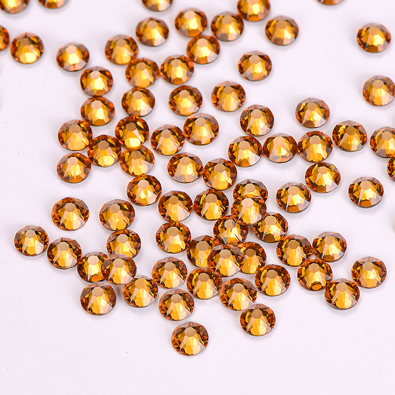 Topaz Glass HotFix Rhinestones 16 Cut Facets Secondary image