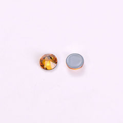 Topaz Glass HotFix Rhinestones 16 Cut Facets In Bulk WholesaleRhinestone