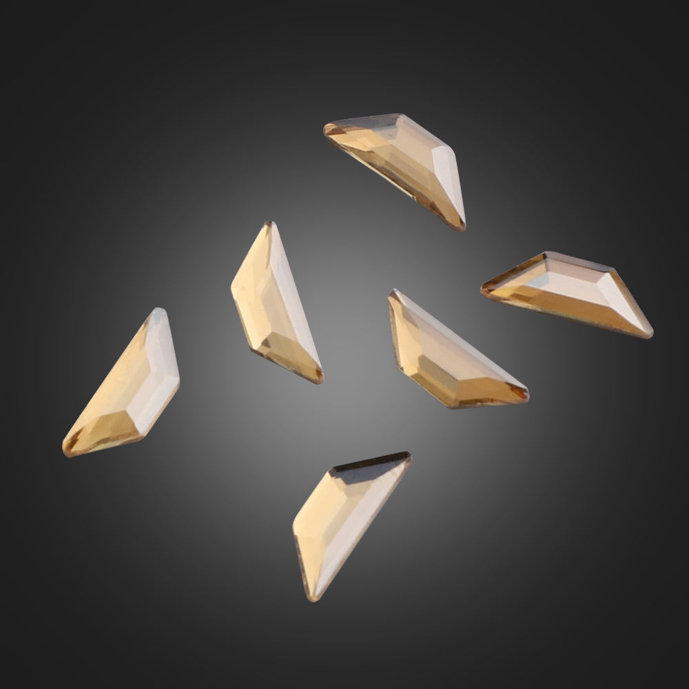 Trapeze Shape Golden Shadow Flat Back Fancy Rhinestones WholesaleRhinestone