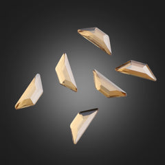 Trapeze Shape Golden Shadow Flat Back Fancy Rhinestones WholesaleRhinestone