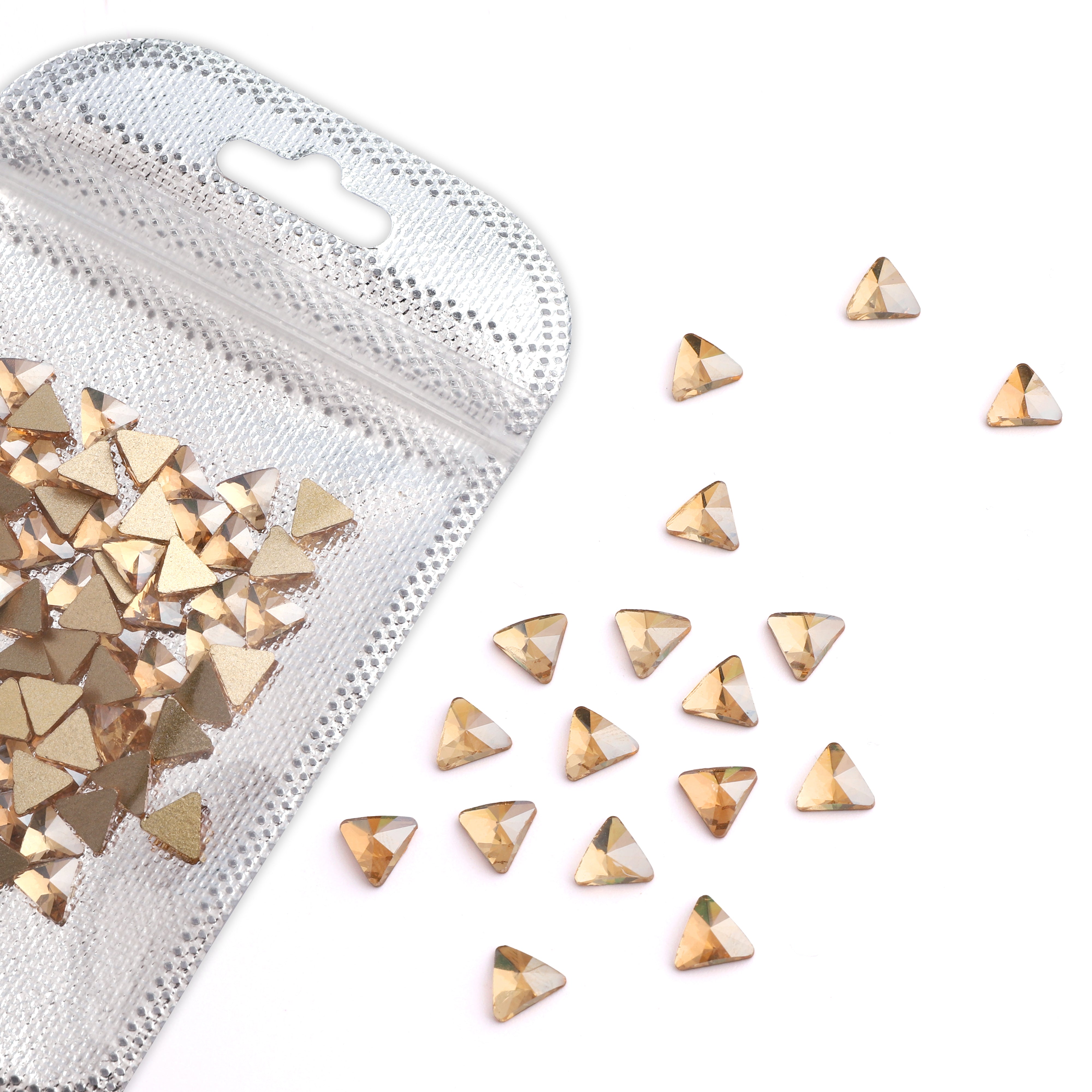 Triangle Shape Golden Shadow Flat Back Fancy Rhinestones WholesaleRhinestone