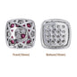 Cushion Square Shape Imitation Rhodium Plated High-Quality Sew-on Alloy Charms Inlaid Cubic Zirconia WholesaleRhinestone
