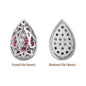 Drop Shape Imitation Rhodium Plated High-Quality Sew-on Alloy Charms Inlaid Cubic Zirconia WholesaleRhinestone