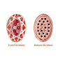 Oval Shape Rose Gold Plated High-Quality Sew-on Alloy Charms Inlaid Cubic Zirconia WholesaleRhinestone