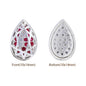 Drop Shape Silver Plated High-Quality Sew-on Alloy Charms Inlaid Cubic Zirconia WholesaleRhinestone