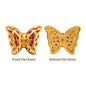 Butterfly Shape Golden Plated High-Quality Sew-on Alloy Charms Inlaid Cubic Zirconia WholesaleRhinestone