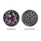 Round Shape Hematite Plated High-Quality Sew-on Alloy Charms Inlaid Cubic Zirconia WholesaleRhinestone