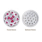 Round Shape Silver Plated High-Quality Sew-on Alloy Charms Inlaid Cubic Zirconia WholesaleRhinestone