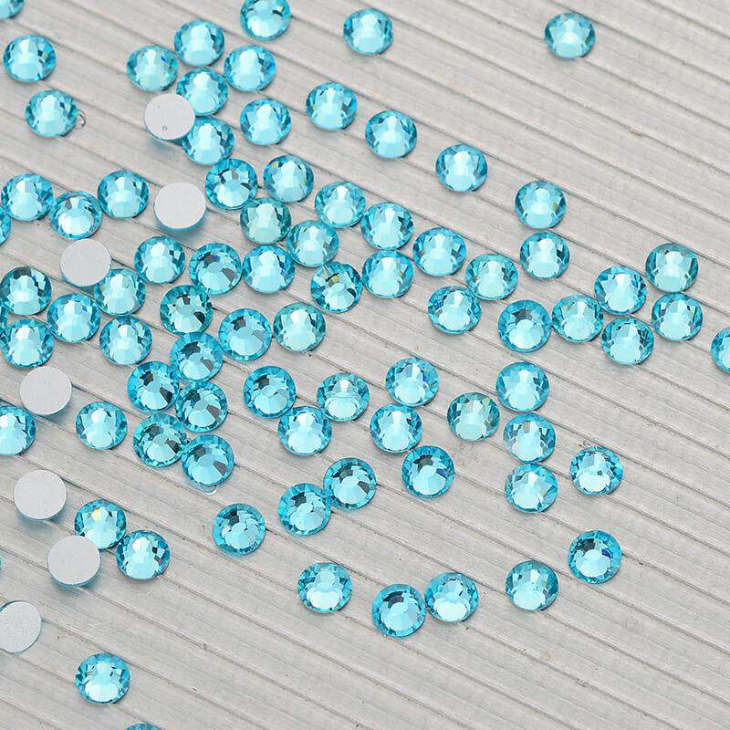 Aquamarine Glass FlatBack Rhinestones In Bulk WholesaleRhinestone