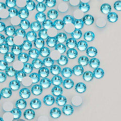 Aquamarine Glass FlatBack Rhinestones In Bulk WholesaleRhinestone