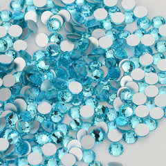 Aquamarine Glass FlatBack Rhinestones In Bulk WholesaleRhinestone