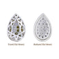 Drop Shape Silver Plated High-Quality Sew-on Alloy Charms Inlaid Cubic Zirconia WholesaleRhinestone