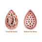 Mixed Colors Drop Shape Rose Gold Plated High-Quality Sew-on Alloy Charms Inlaid Cubic Zirconia WholesaleRhinestone