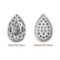 Drop Shape Imitation Rhodium Plated High-Quality Sew-on Alloy Charms Inlaid Cubic Zirconia WholesaleRhinestone