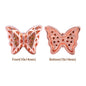 Mixed Colors Butterfly Shape Rose Gold plated High-Quality Sew-on Alloy Charms Inlaid Cubic Zirconia WholesaleRhinestone