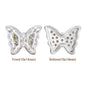 Butterfly Shape Silver Plated High-Quality Sew-on Alloy Charms Inlaid Cubic Zirconia WholesaleRhinestone