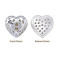 Heart Shape Silver Plated High-Quality Sew-on Alloy Charms Inlaid Cubic Zirconia