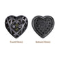Heart Shape Hematite Plated High-Quality Sew-on Alloy Charms Inlaid Cubic Zirconia WholesaleRhinestone