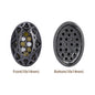 Oval Shape Hematite Plated High-Quality Sew-on Alloy Charms Inlaid Cubic Zirconia WholesaleRhinestone