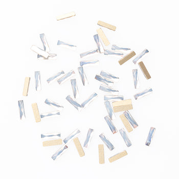 Rectangle Shape White Opal Flat Back Fancy Rhinestones WholesaleRhinestone
