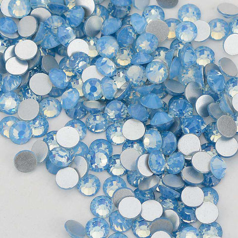 Blue Opal Glass FlatBack Rhinestones In Bulk WholesaleRhinestone