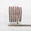 10 Yards Crystal & Dark Red Rhinestones Close Cup Chain -  3 Rows Silver Base WholesaleRhinestone