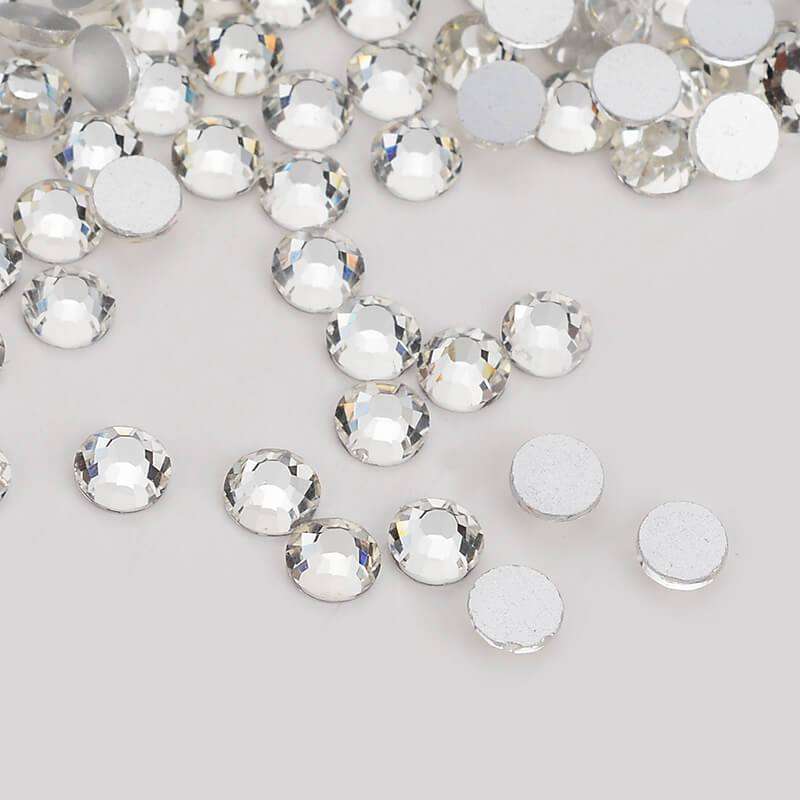 Crystal Glass Flat Back Rhinestones In Bulk Silver Back