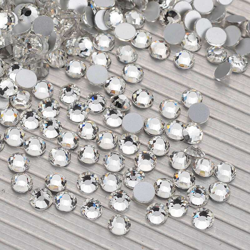 Crystal Glass Flat Back Rhinestones In Bulk Silver Back WholesaleRhinestone