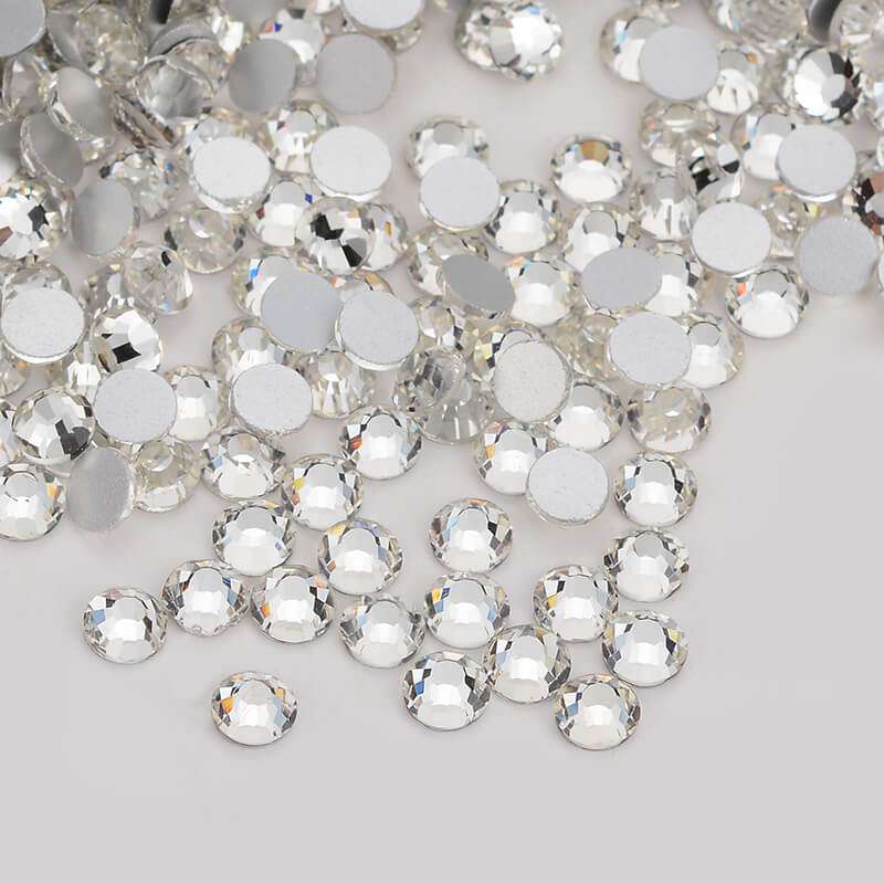 Crystal Glass Flat Back Rhinestones In Bulk Silver Back WholesaleRhinestone