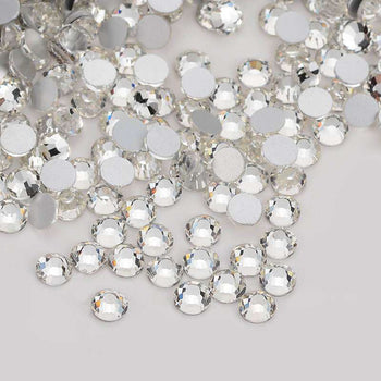 Crystal Glass Flat Back Rhinestones In Bulk Silver Back WholesaleRhinestone