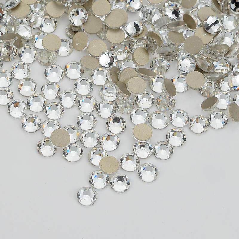 Crystal Glass Flat Back Rhinestones In Bulk Golden Back WholesaleRhinestone