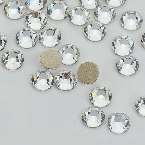 Crystal Glass Flat Back Rhinestones In Bulk Golden Back WholesaleRhinestone