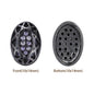 Oval Shape Hematite Plated High-Quality Sew-on Alloy Charms Inlaid Cubic Zirconia WholesaleRhinestone