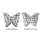 Butterfly Shape Imitation Rhodium Plated High-Quality Sew-on Alloy Charms Inlaid Cubic Zirconia