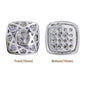Cushion Square Shape Imitation Rhodium Plated High-Quality Sew-on Alloy Charms Inlaid Cubic Zirconia WholesaleRhinestone