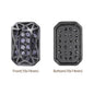Octagon Shape Hematite Plated High-Quality Sew-on Alloy Charms Inlaid Cubic Zirconia WholesaleRhinestone