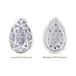 Drop Shape Silver Plated High-Quality Sew-on Alloy Charms Inlaid Cubic Zirconia WholesaleRhinestone