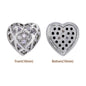 Heart Shape Imitation Rhodium Plated High-Quality Sew-on Alloy Charms Inlaid Cubic Zirconia WholesaleRhinestone